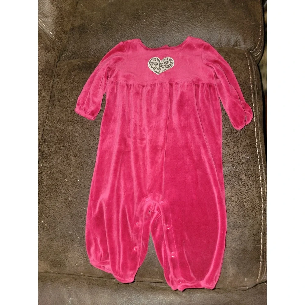 Gymboree‎ layette line glamour kitty romper heart outfit size 3 6 months
